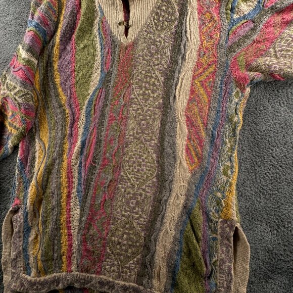 COOGI Classic Authentic Women Sweater Knit Linen Cotton Medium Colorful Multi - Picture 15 of 16
